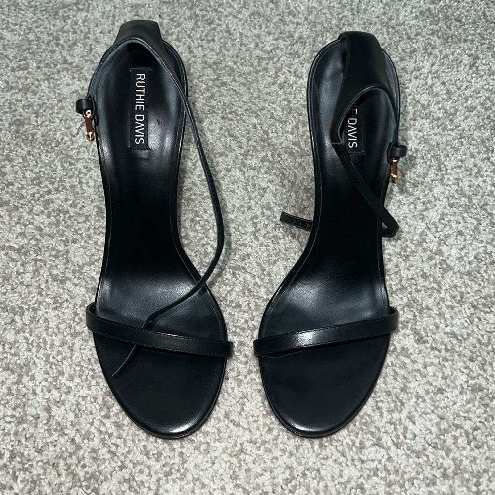 Black Classic Stiletto Sandals